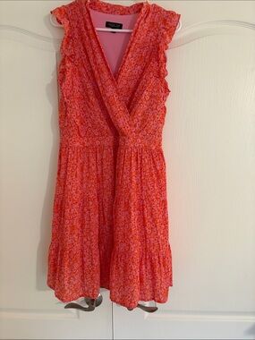 Rachel Zoe Coral-Pink Floral Dress